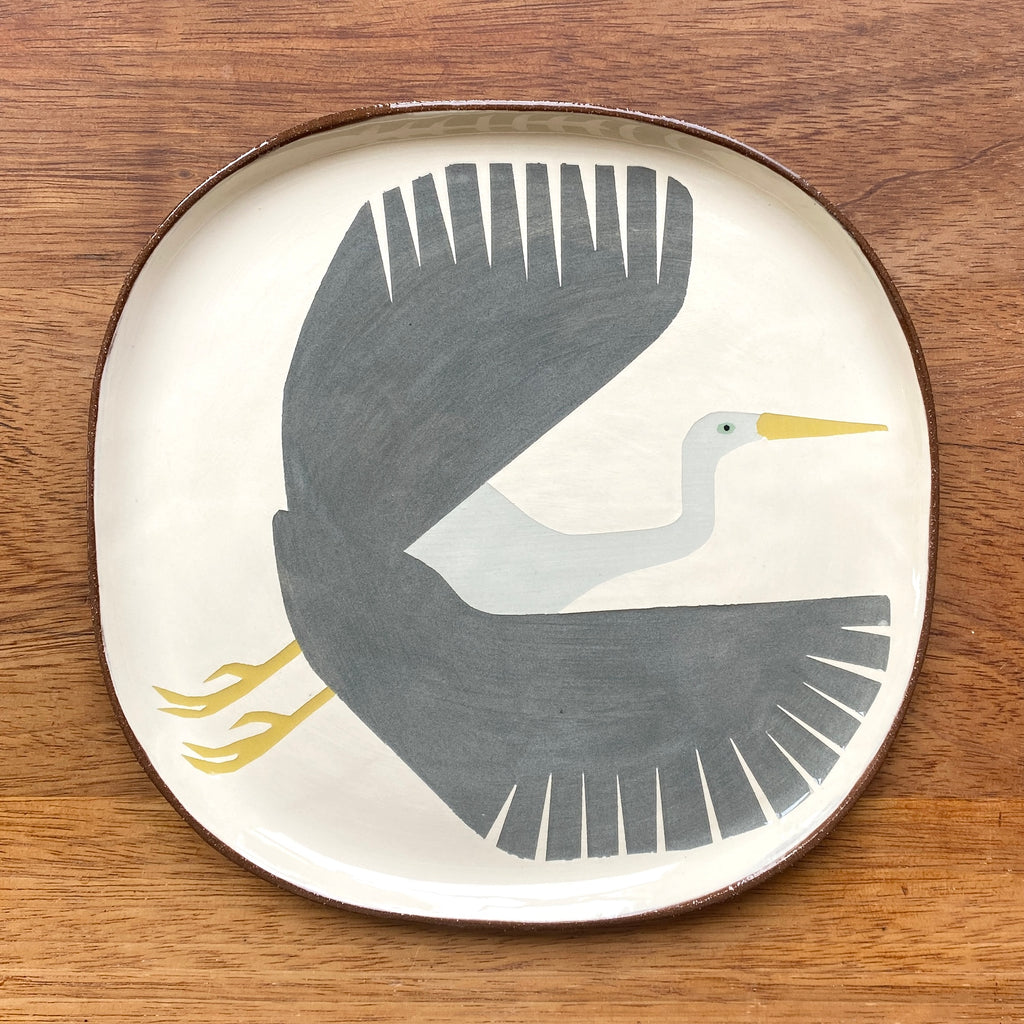 Heron in flight