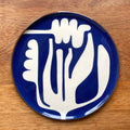 Blue and white seaweed plate